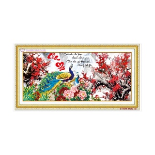 Tranh thêu chữ thập 3D Cha mẹ 83*42cm LV3158 - tự thêu