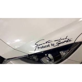 Tem trang trí chữ Sport mini dán trên xe