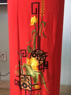 Vải áo dài thêu