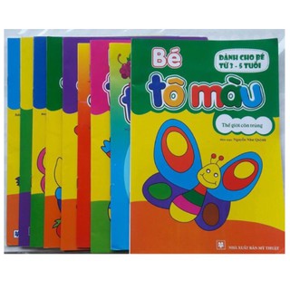 Combo 10 quyển tô màu cho bé(tặng 1 hộp tô 10 màu)