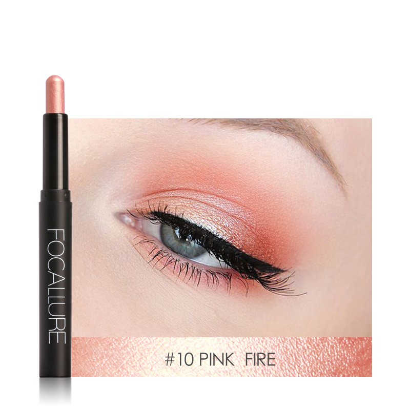 Bút bắt sáng ánh nhũ lấp lánh trang điểm mắt FOCALLURE Eyeshadow Stick 12 Colors Eye Shadow Pencil Eyes Makeup Pen Lasting Shimmer Cosmetics Tool FOCALLURE Eye Shadow Stick Glitter Pencil