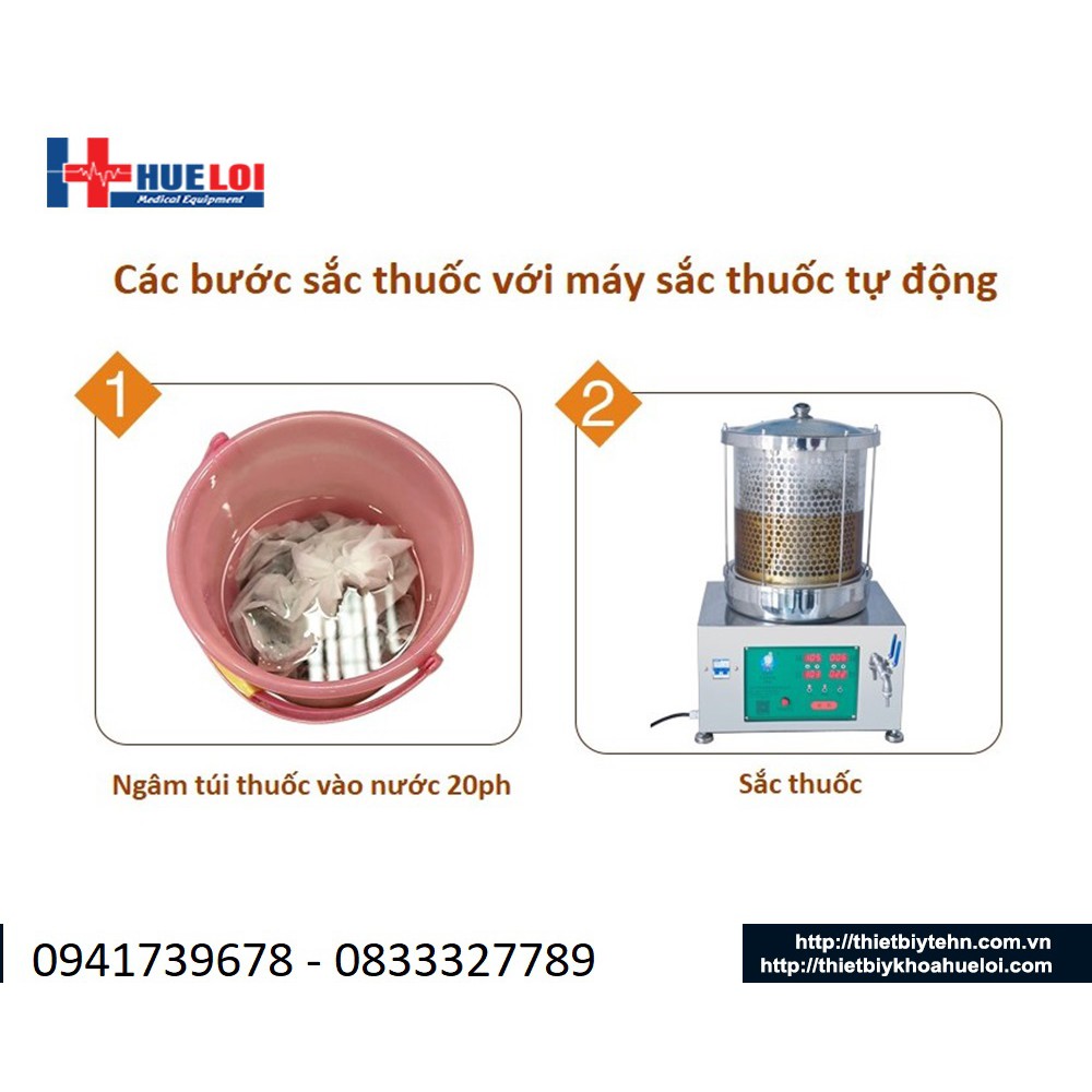 Máy sắc thuốc bắc 2 nồi đun thế hệ mới