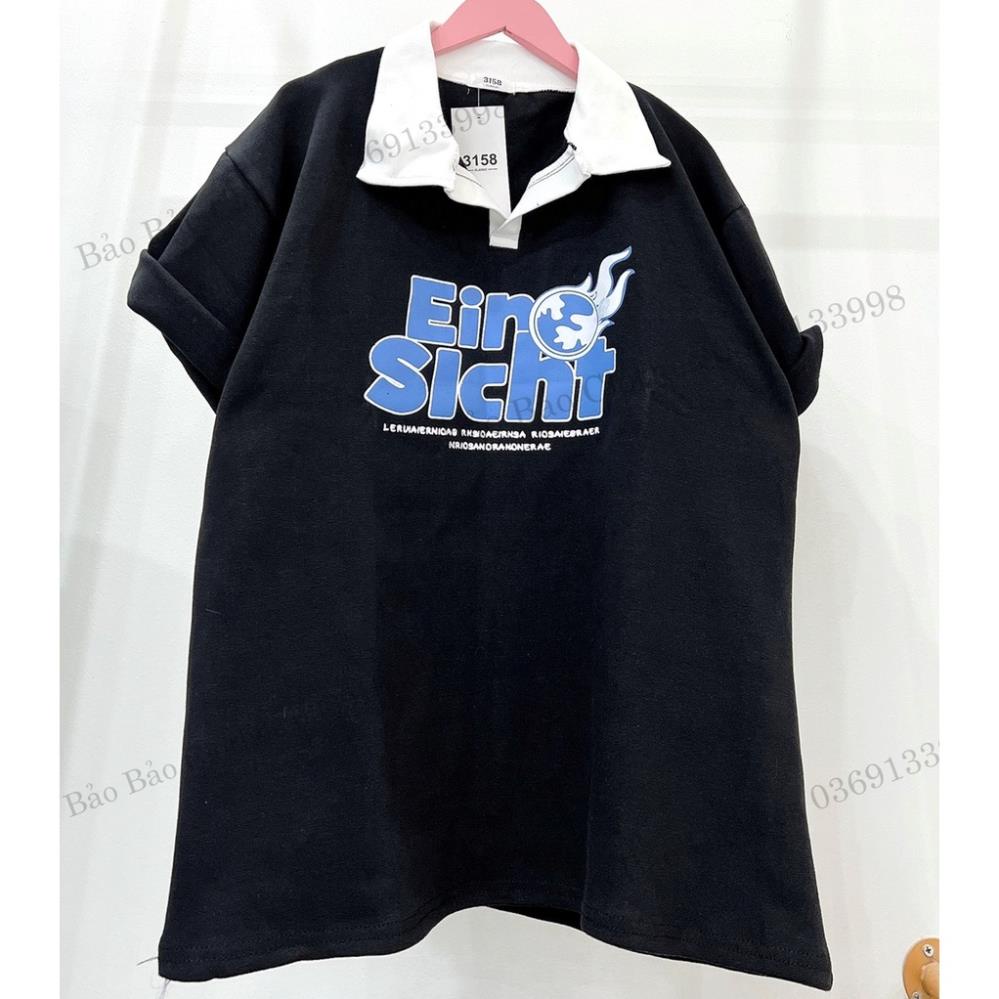 Áo Thun Polo Nam Nữ  Form Rộng Cổ Bẻ EIN Vải Dày Mịn Thoáng Mát Thiết Kế Thời Trang Kiểu Dáng Năng Động