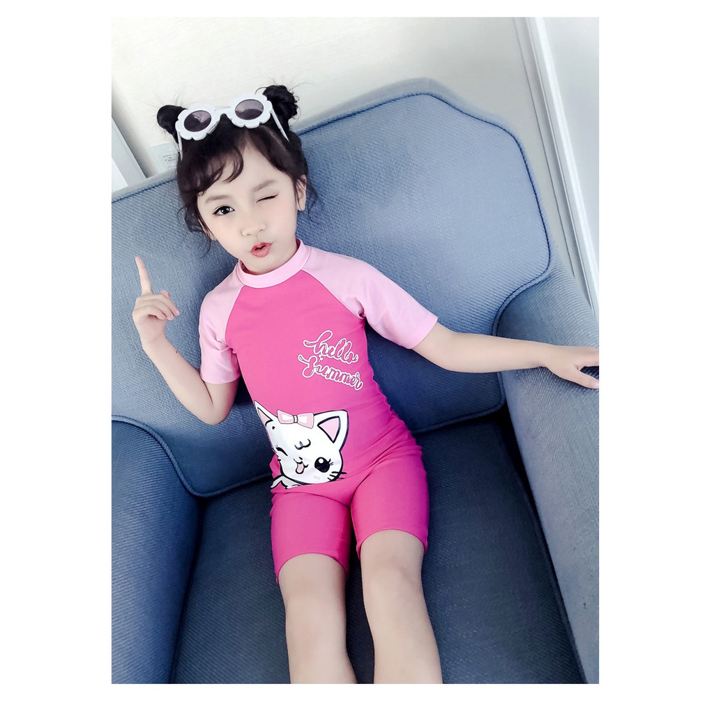 Đồ bơi bé gái liền thân cho bé từ 15-40kg