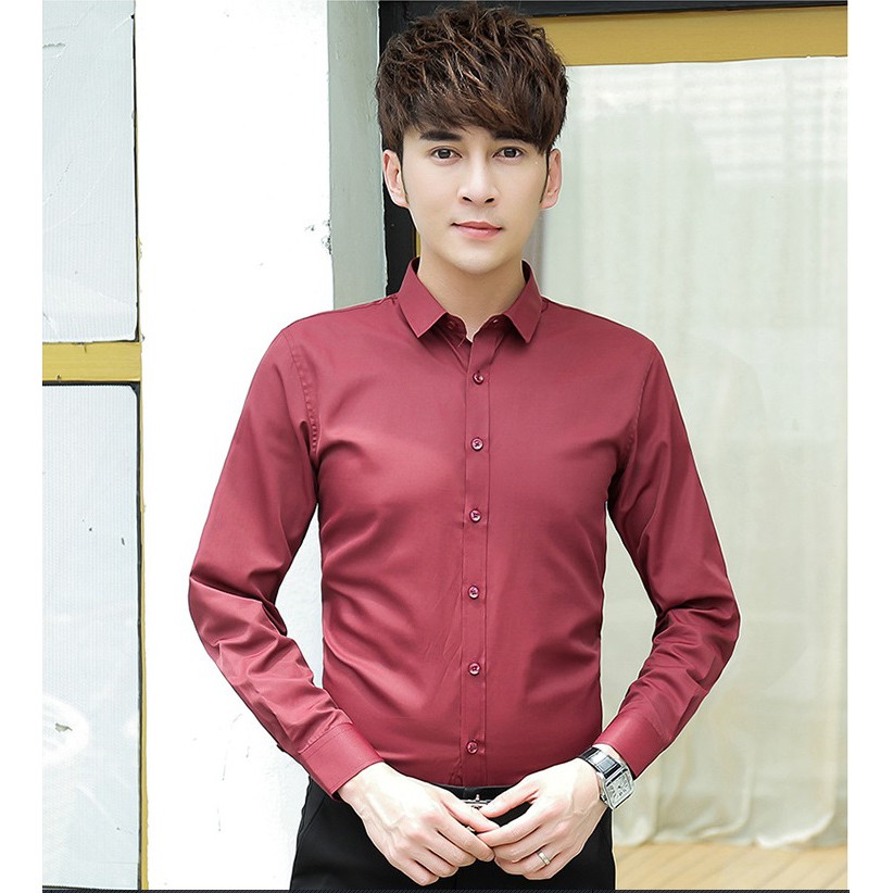 [Có Ảnh Thật Tại Shop] Áo sơ mi dài tay cổ trơn các màu bán chạy | BigBuy360 - bigbuy360.vn