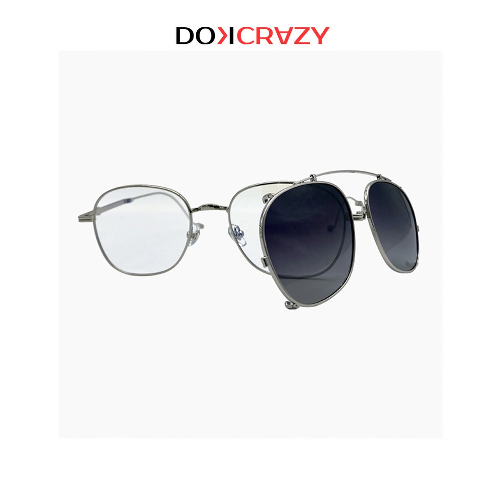 Kính mát clip on DUBLIN local brand DOKCRAZY thời trang nam nữ gọng tròn mắt râm ngầu phân cực chống tia UV retro trendy | BigBuy360 - bigbuy360.vn