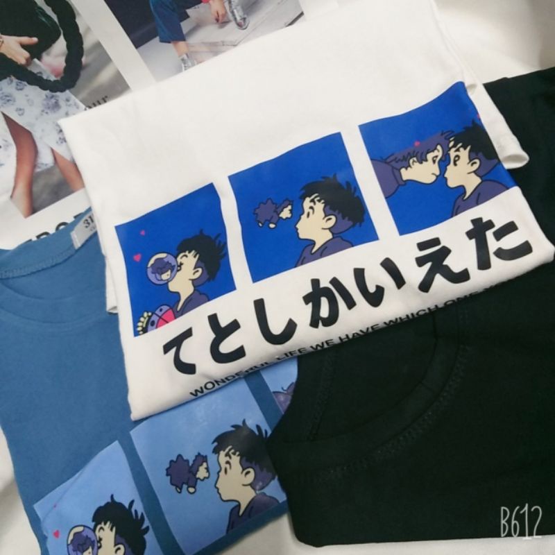 Áo phông 3158,áo thun tay lỡ from rộng chất cottong in hình 3