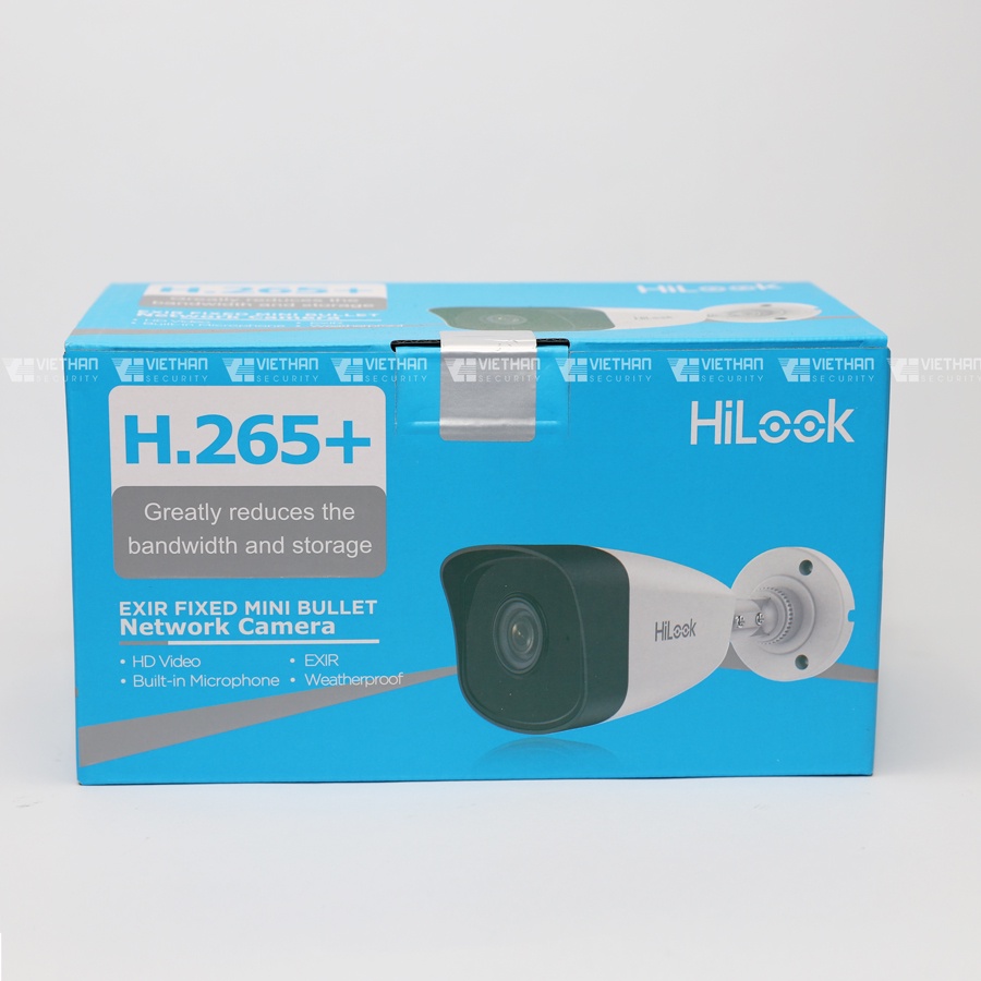 Camera IP thân hồng ngoại 2.0 Megapixel HILOOK IPC-B121H-U - Tích hợp míc - Hàng chính hãng