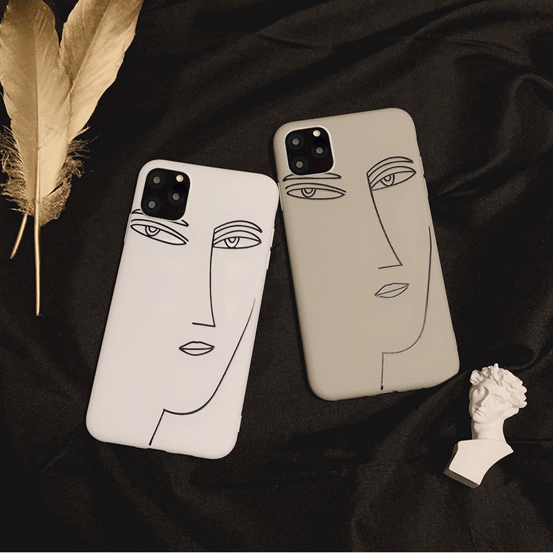 Ốp điện thoại hình vẽ đơn giản nghệ thuật cho Iphone 5/5S/6/6plus/6S/6S plus/6/7/7plus/8/8plus/X/XS/XS Max/11 293