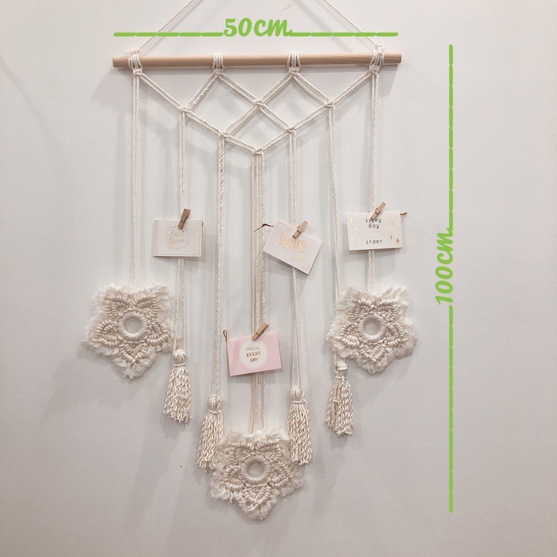 A3 Dây treo ảnh tết macrame trang trí phòng decor nội thất