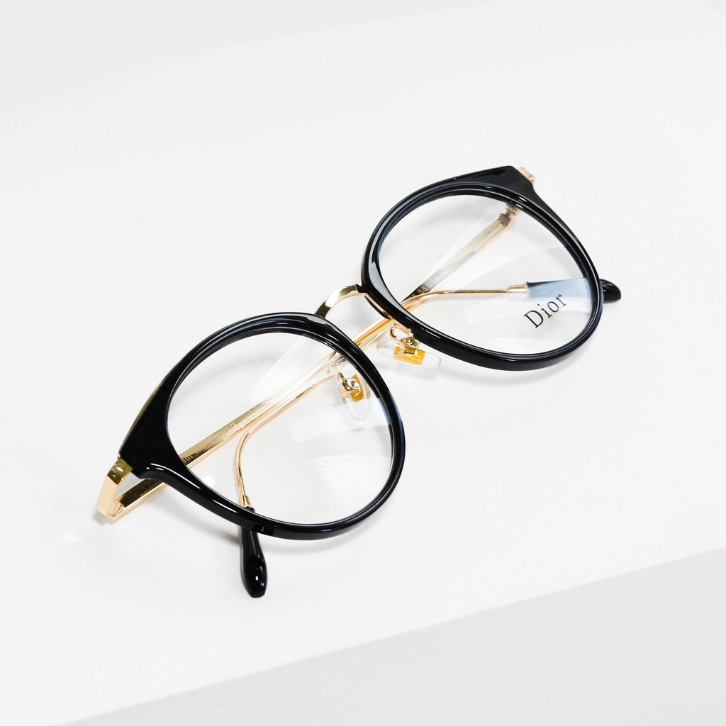 Gọng kính cận nữ ONE STORE mắt tròn kim loại thanh mảnh nhẹ nhàng thời trang cute dễ thương