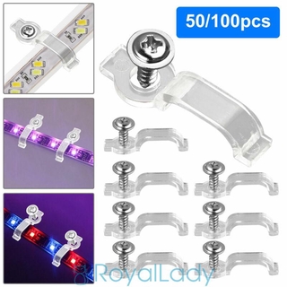 Set 50/ 100 Kẹp đèn LED 10mm / 0.4In+ Ốc vít cố định tùy chọn