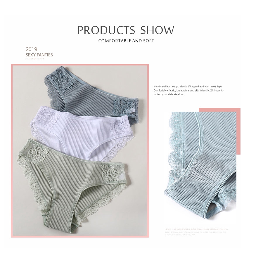  Quần Lót Cotton Mềm Mại Thoải Mái Cho Nữ 35-75Kg