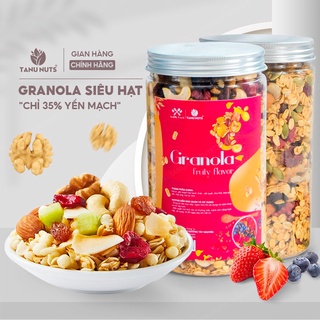 Granola siêu hạt 35% yến mạch TANU NUTS hũ 500g