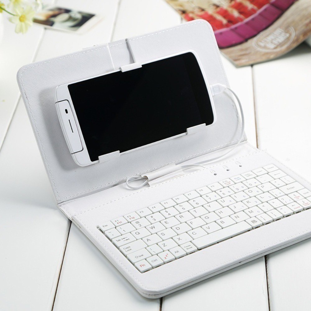 Mini General Máy tính bảng có dây Bàn phím Bàn phím Bao da Bao da Cho Máy tính bảng Điện thoại Di động Bao gồm Bàn phím