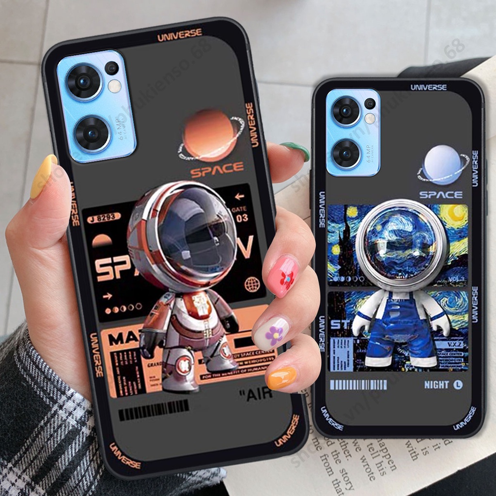 Ốp lưng Oppo Reno7 / Reno7 Z 5G / Reno 7 hình người máy, robot nasa đáng yêu dễ thương