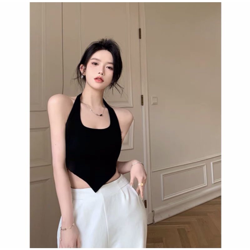 Áo tròng cổ yếm vạt nhọn - A4TC