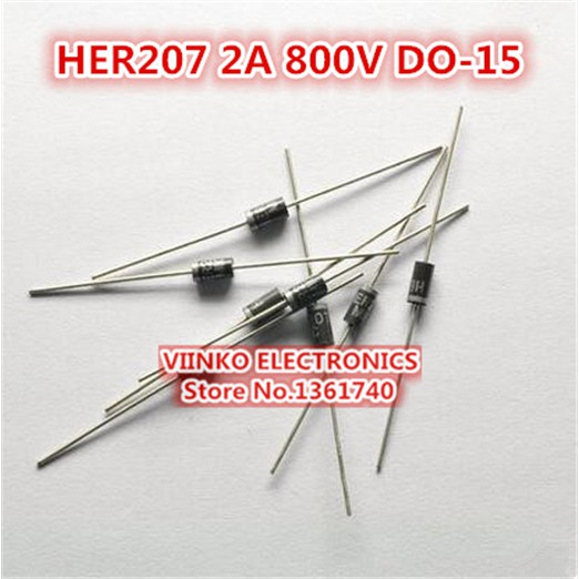 [10 CON] Diode HER207 DIP 2A 800V [Diode xung]