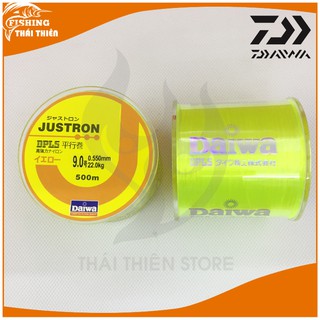 Dây câu, Cước Câu Cá Daiwa Justron Siêu Bền Dài 500m màu vàng