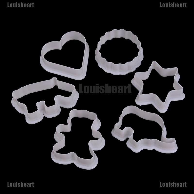 Bộ 6 khuôn nhựa làm bánh hình động vật xinh xắn