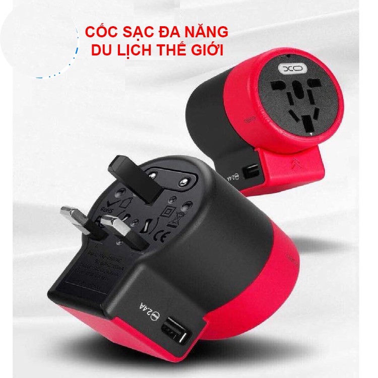 👉 CỐC SẠC ĐA NĂNG DU LỊCH THẾ GIỚI chính hãng XO