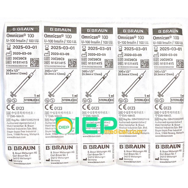 ✅ BD ULTRA, OMNICAN U100/U40 Hộp 100 CÂY - Kim tiêm Insulin đái tháo đường