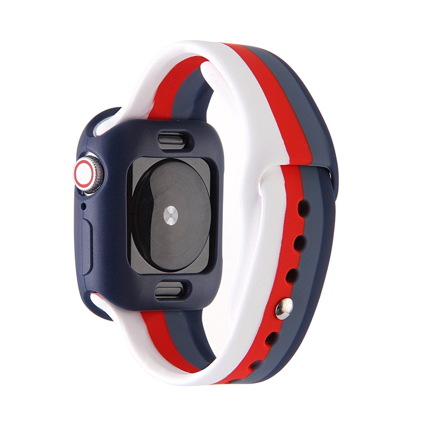 Dây Đeo Silicon Màu Cầu Vồng Cho Đồng Hồ Thông Minh Apple Watch 42mm 44mm 38mm 40mm Iwatch Series 6 SE 5 4 3 2 1