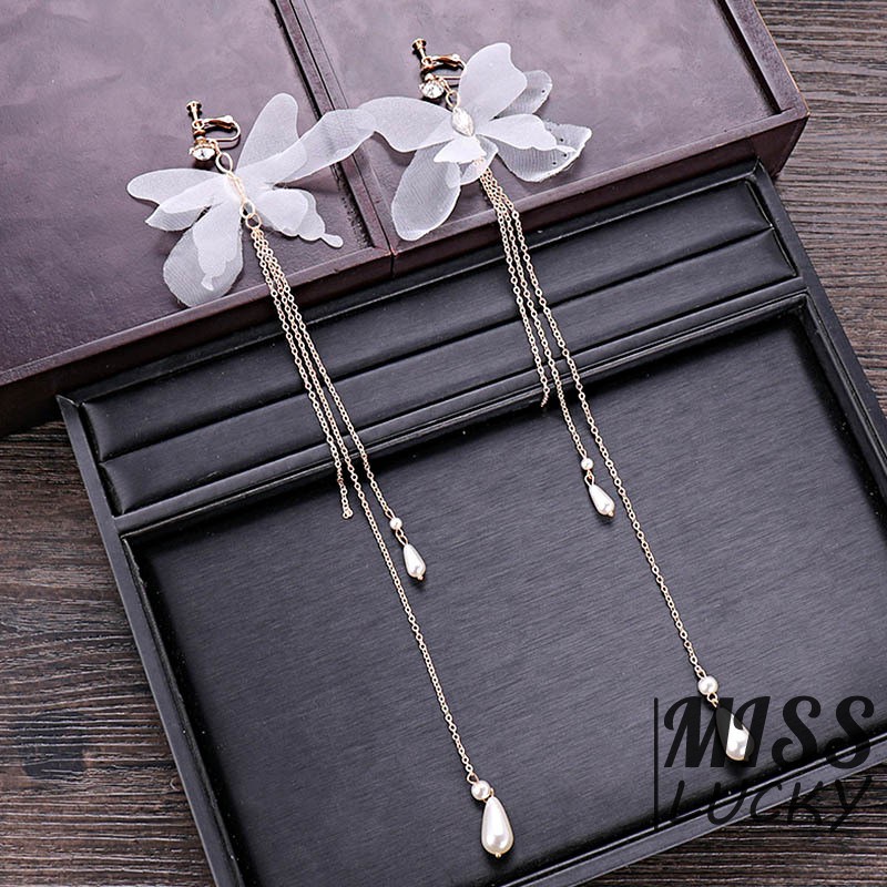 Set cài tóc + khuyên tai hoa đính đá phụ kiện trang trí cho cô dâu