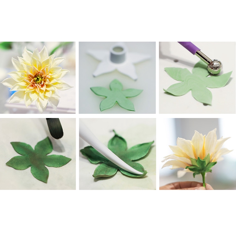 Khuôn Silicone Tạo Hình Cánh Hoa Mẫu Đơn Trang Trí Bánh