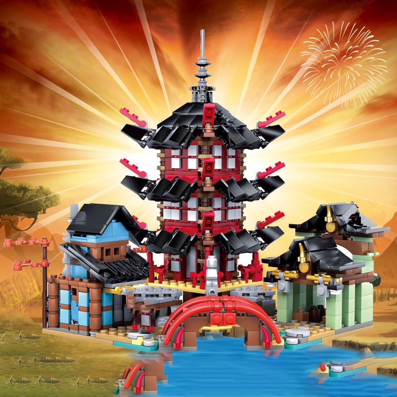 [810 CHI TIẾT] Đồ chơi lắp ráp Lego Ninjago Ngôi Đền Huyền Thoạ NJ810, bộ đồ chơi xếp hình các nhân vật Ninjago cho bé