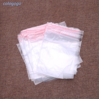 Set 100 Túi Zip Nhựa Trong Suốt 8 Kích Cỡ Có Thể Tái Sử Dụng