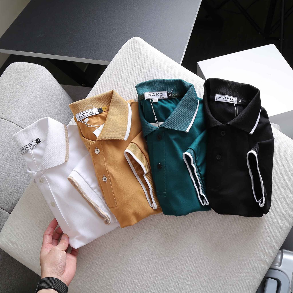 Áo thun polo nam trơn 4 màu siêu thiết kế sang trọng siêu đep O2V STORE T14 | BigBuy360 - bigbuy360.vn