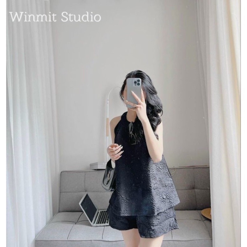 Set Yếm Gấm Xốp Cúc Ngọc Kèm Ảnh Thật | Winmit.studio