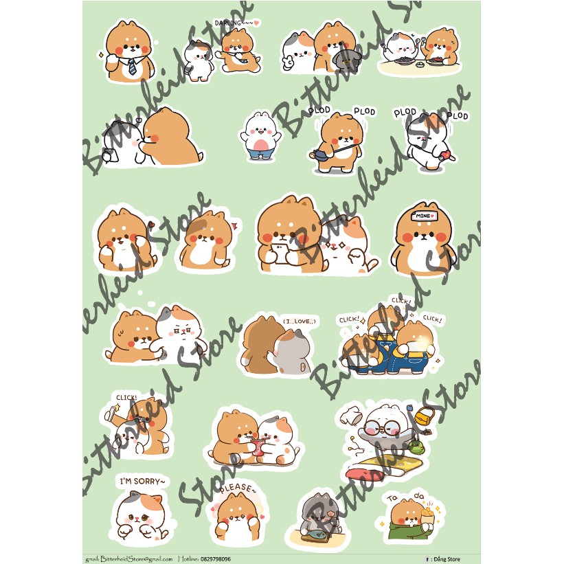 Sticker Tonton Friends - Tonton và những người bạn dán trang trí điện thoại, mũ bảo hiểm, vali, laptop..siêu đẹp #3