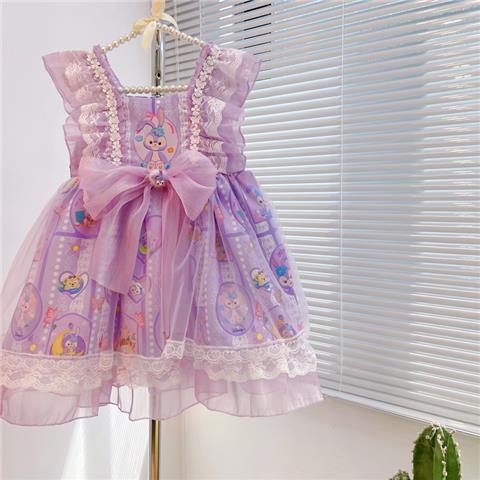 Đầm Công Chúa Phối Ren Kiểu Lolita Xinh Xắn Cho Bé Gái