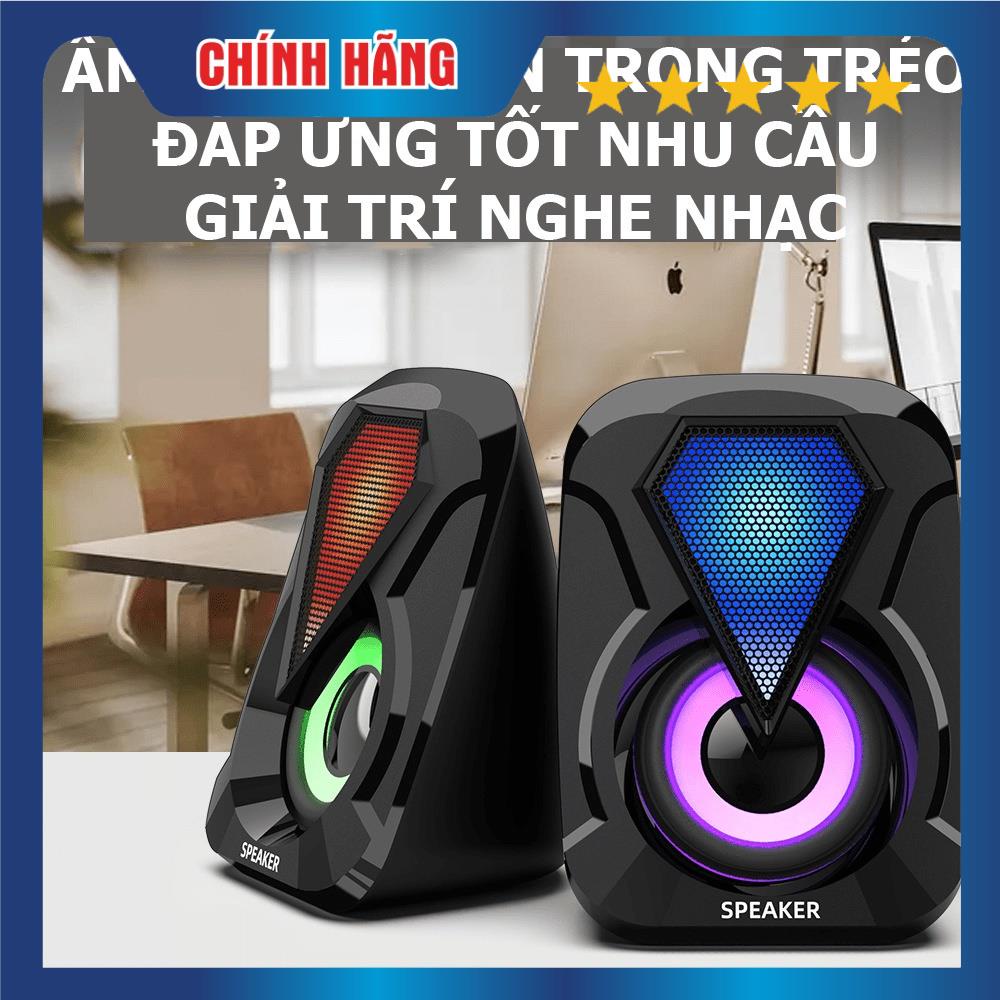 [Mã ELHACE giảm 4% đơn 300K] Loa vi tính mini 1053 để bàn cao cấp âm thanh siêu trầm có đèn led 7 màu - chơi tết