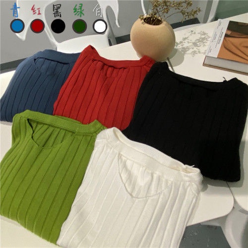 COZOK Áo Sweater dài tay cổ chữ V thời trang xinh xắn