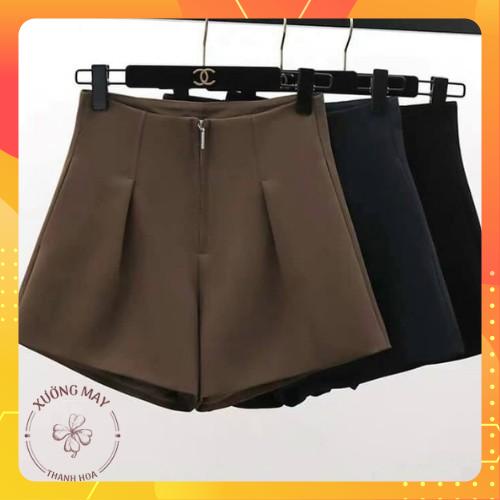 Quần sooc nữ, quần đùi khóa trước cạp cao bigsize từ 40 - 75kg