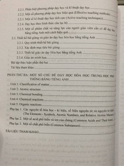 Sách - Giáo trình Phương pháp dạy hoá học bằng tiếng anh ở trường trung học phổ thông