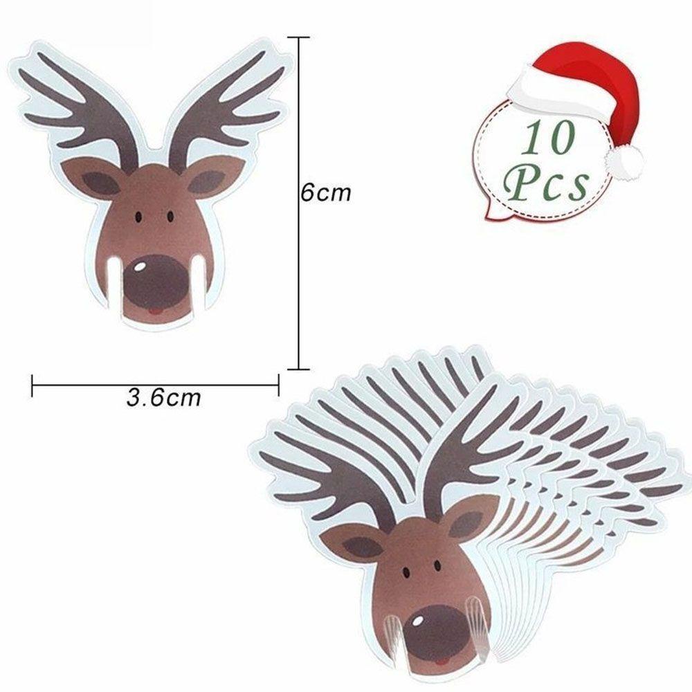 Bộ 10 Thẻ Cốc Họa Tiết Giáng Sinh Trang Trí Tiệc