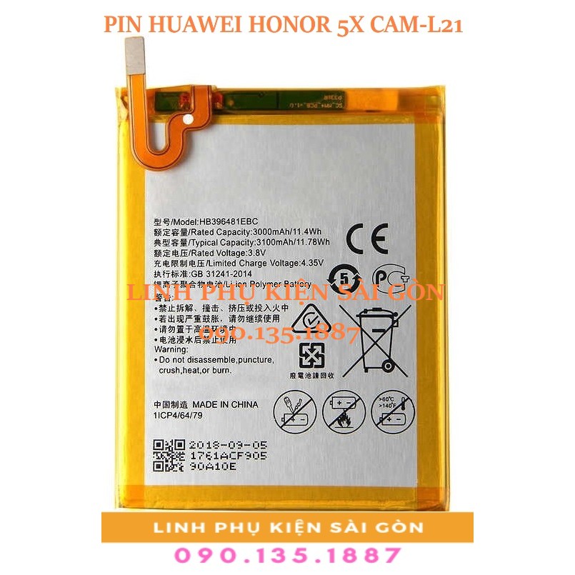 PIN HUAWEI HONOR 5X CAM-L21