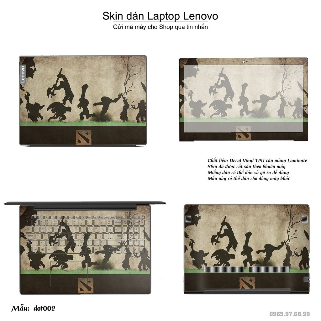 Skin dán Laptop Lenovo in hình Dota 2 (inbox mã máy cho Shop)