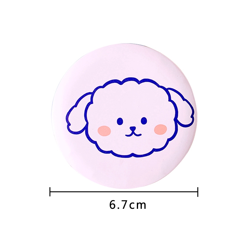 Gương Tròn Mini Cầm Tay In Họa Tiết Hoạt Hình Dễ Thương AMKO G01