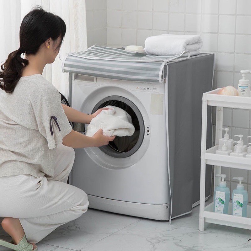 Bọc máy giặt hình thú, Vỏ Bọc Máy Giặt Cửa Ngang, Cửa Trên, Áo Trùm Máy Giặt Chống Thấm Nước Size Lớn