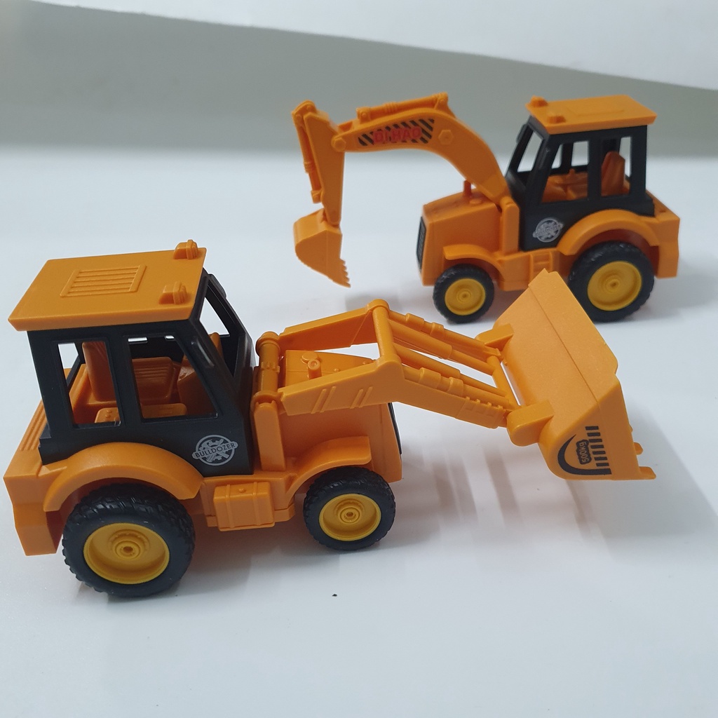 Xe Công Trình Có Hộp Xe Cẩu Xúc Có Thể Chạy Trớn Đồ Chơi Bé Trai