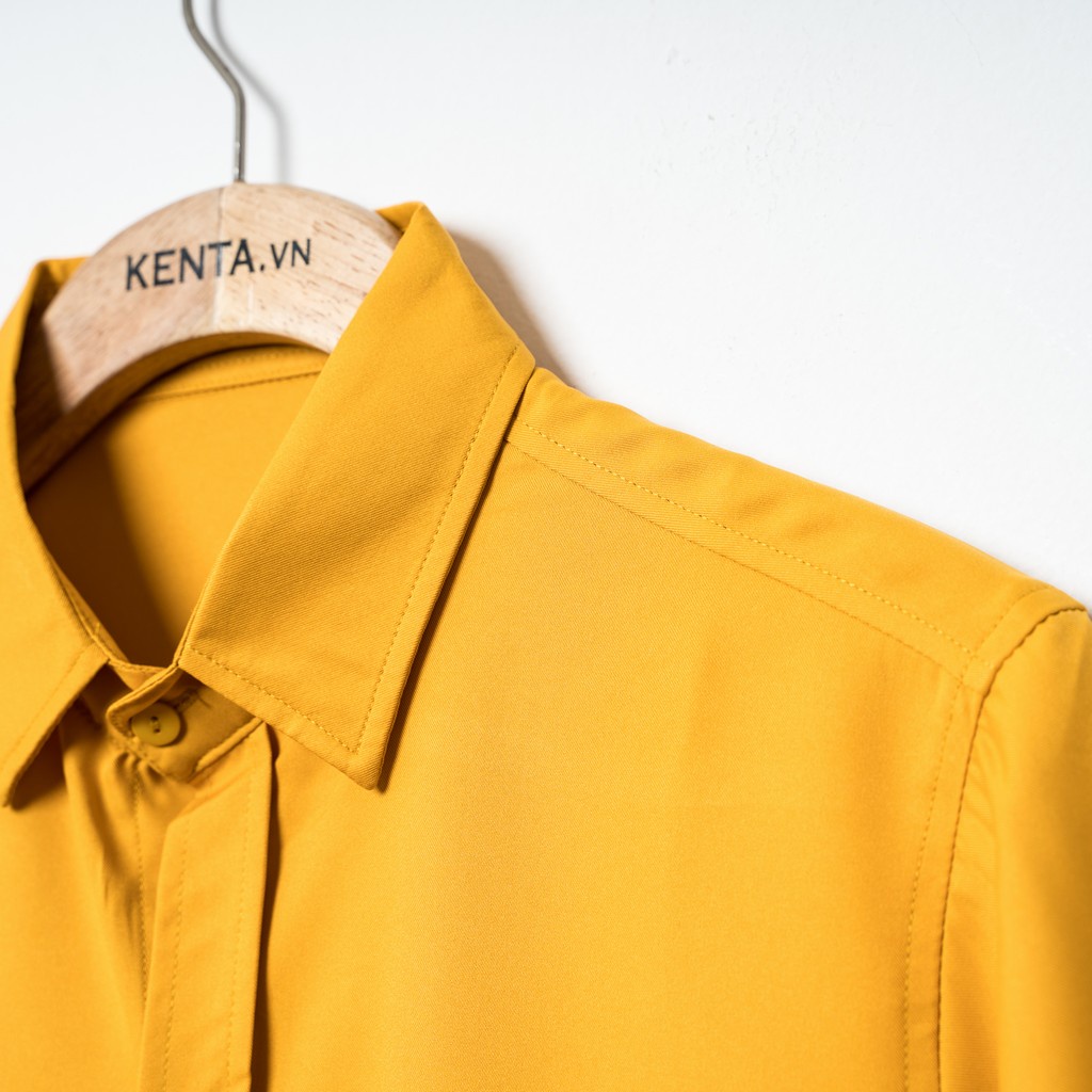 Sơ mi tay ngắn KENTA vàng SMN0047