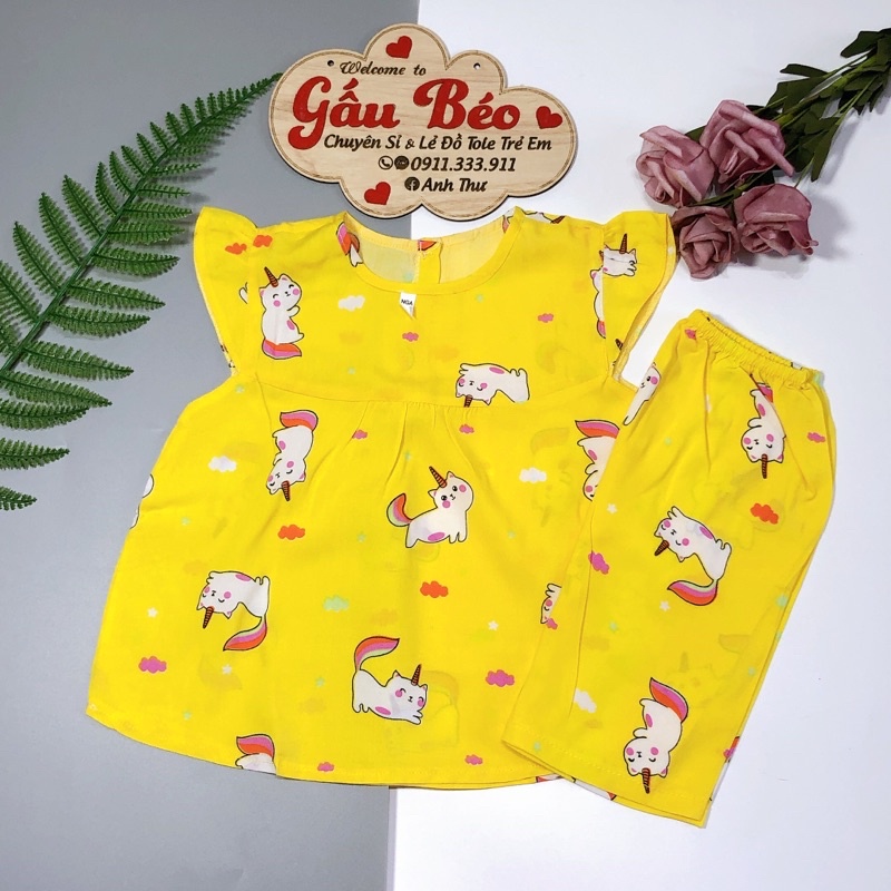 Bộ tole bé gái, lanh bé gái QUẦN LỬNG tole lanh cho bé size: 3-35kg (chọn mẫu inbox)