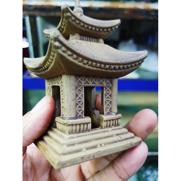 THÁP TRANG TRÍ HỒ CÁ NON BỘ RỘNG 5CM CAO 9CM