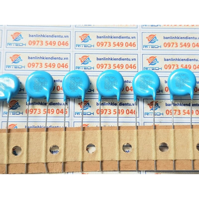 [Combo 20 chiếc] Tụ điện KH472M X1Y2 250V 12mm