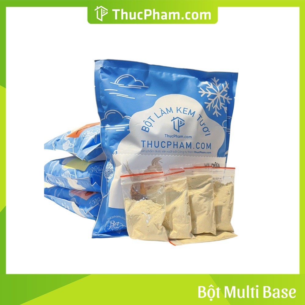 Bột MULTI-BASE-Nguyên Liệu Kem Nền Đa Năng Hỗ Trợ Làm Kem Gelato (Kem Cứng), Pha Chế Đồ Uống, Nấu Ăn, Làm Bánh Tại Nhà